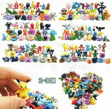 Load image into Gallery viewer, 144 pcs Pokemon Mini PVC Action Figures Pikachu Cake Tops Toys Prizes Kids