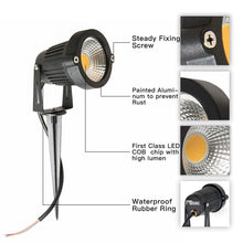 Load image into Gallery viewer, MSRonic 5W Spotlights LED Landscape Lights 12V 24V Waterproof Garden Path Warm 4 Pack