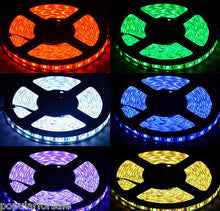 Load image into Gallery viewer, 16' 12V 300-Color Changing LED Flexible Waterproof Light Strip 3m Tape Adhesive - Popular for Sale
- 3