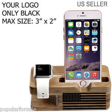 Load image into Gallery viewer, PRINT YOUR LOGO ON APPLE WOOD WATCH STAND DOCKING STATION 38MM / 42MM - Popular for Sale
- 3