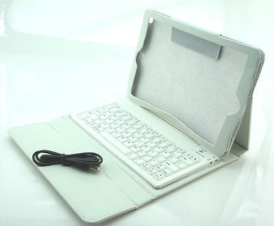 Apple iPad Air 5th Gen Wireless Bluetooth Keyboard Leather Case Cover White - Popular for Sale
 - 1