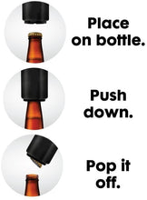 Load image into Gallery viewer, Beer Bottle Opener Magnetic - Stainless Steel Beer Opener with Cap Catcher, Push Down Automatic, Silver, 1pc, Kitchen Bar Tools, Great Gift