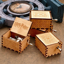 Load image into Gallery viewer, Harry Potter Engraved Wooden Hand Crank Music Box Boys Girls Toy Collectible