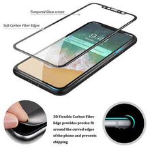 Load image into Gallery viewer, 3D Full Cover Tempered Glass Carbon Fiber Screen Protector For iPhone X , 10
