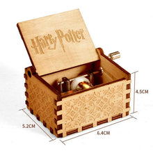Load image into Gallery viewer, Harry Potter Engraved Wooden Hand Crank Music Box Boys Girls Toy Collectible