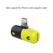 Load image into Gallery viewer, 2 in 1 Adapter for iPhone X 8/7 Aux Splitter Audio Headphone Charge Cable Cord