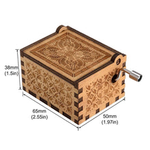 Load image into Gallery viewer, Music Box Hand Crank Musical Box Carved Wooden The Theme Song of Game of Thrones