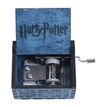 Load image into Gallery viewer, Harry Potter Engraved Wooden Hand-cranked Music Box Interesting Toys Gifts Blue