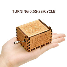 Load image into Gallery viewer, Harry Potter Engraved Wooden Hand Crank Music Box Boys Girls Toy Collectible