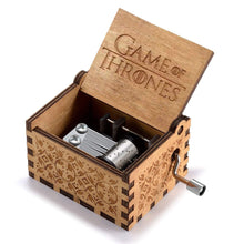 Load image into Gallery viewer, Music Box Hand Crank Musical Box Carved Wooden The Theme Song of Game of Thrones