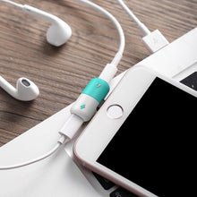 Load image into Gallery viewer, 2 in 1 Adapter for iPhone X 8/7 Aux Splitter Audio Headphone Charge Cable Cord