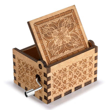 Load image into Gallery viewer, Music Box Hand Crank Musical Box Carved Wooden The Theme Song of Game of Thrones