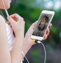 Load image into Gallery viewer, 2 in 1 Adapter for iPhone X 8/7 Aux Splitter Audio Headphone Charge Cable Cord