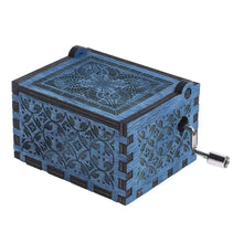 Load image into Gallery viewer, Harry Potter Engraved Wooden Hand-cranked Music Box Interesting Toys Gifts Blue