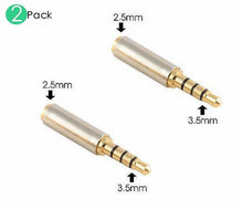 Load image into Gallery viewer, Audio Adapter 2.5mm F to 3.5mm M Cable for Xbox One Turtle Beach - 2 Pack