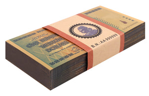$100 One Hundred Trillion Dollar Zimbabwe Gold-Blue Banknote Set /w Rock COA G-B