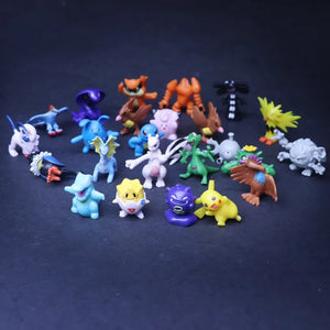 144 pcs Pokemon Mini PVC Action Figures Pikachu Cake Tops Toys Prizes Kids