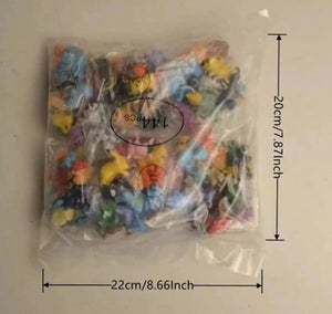 144 pcs Pokemon Mini PVC Action Figures Pikachu Cake Tops Toys Prizes Kids