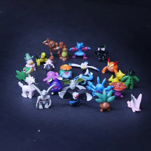 144 pcs Pokemon Mini PVC Action Figures Pikachu Cake Tops Toys Prizes Kids