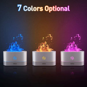 Colorful Flame Air Aroma Diffuser Humidifier, Upgraded 7 Flame Color Noiseless