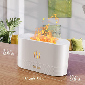 Colorful Flame Air Aroma Diffuser Humidifier, Upgraded 7 Flame Color Noiseless
