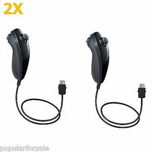 Load image into Gallery viewer, 2X Black Genuine Official Original Nintendo Wii U Nunchuk Nunchuck Controller - Popular for Sale
 - 1
