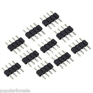 10X 4-Pin Male Plug Adapter Connector for RGB 3528 5050 SMD LED Strip Light - Popular for Sale
 - 1