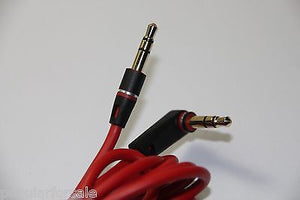 ORIGINAL Beats by Dre Mixr Solo HD 2 Studio 2.0 Pro 3.5 mm AUX Audio Cable - RED - Popular for Sale
 - 3
