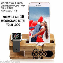 Load image into Gallery viewer, PRINT YOUR LOGO ON APPLE WOOD WATCH STAND DOCKING STATION 38MM / 42MM - Popular for Sale
 - 1
