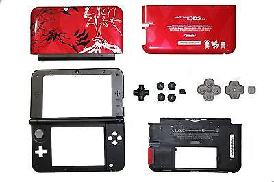 OEM Nintendo 3DS XL FULL Replacement Shell-Case w Red Top Pokemon X&Y Back - Popular for Sale
 - 1
