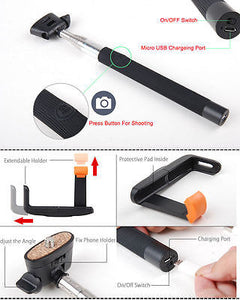Bluetooth Selfie Stick Monopod for iPhone 6 Plus 5S and Samsung Galaxy Line - Popular for Sale
 - 2