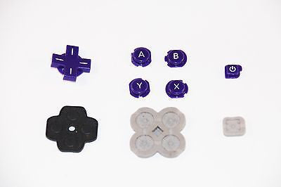 Original Official Authentic Nintendo 3DS Part Purple Button Set & Rubber Pad - Popular for Sale
