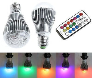 Lot of 20 X 9W E27 Color LED RGB Magic Light Bulb With Wireless Remote FREE SHIP - Popular for Sale
