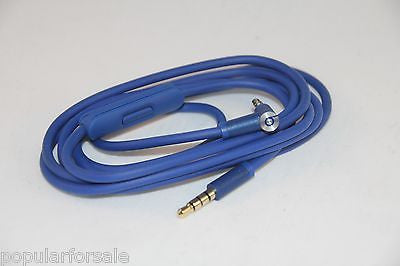 Original Audio Cable 3.5mm/ L Cord/ Beats by Dr Dre Headphones Aux & Mic Navy - Popular for Sale
 - 1