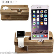 Load image into Gallery viewer, PRINT YOUR LOGO ON APPLE WOOD WATCH STAND DOCKING STATION 38MM / 42MM - Popular for Sale
 - 4
