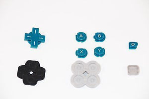 Original Official Authentic Nintendo 3DS Part Turquoise Button Set & Rubber Pad - Popular for Sale

