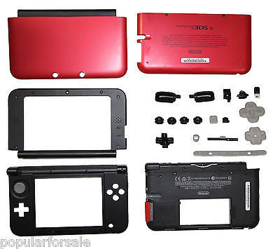 Original Nintendo 3DS XL Full Housing Shell Replacement Part Red & Black OEM - Popular for Sale
 - 1