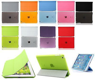 Slim Magnetic Smart Cover For Apple iPad Air With Clear Back Case Smart Wake - Popular for Sale
