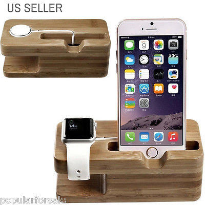 APPLE WATCH STAND iWATCH WOOD CHARGING STAND BRACKET DOCKING STATION 38MM / 42MM - Popular for Sale
 - 1