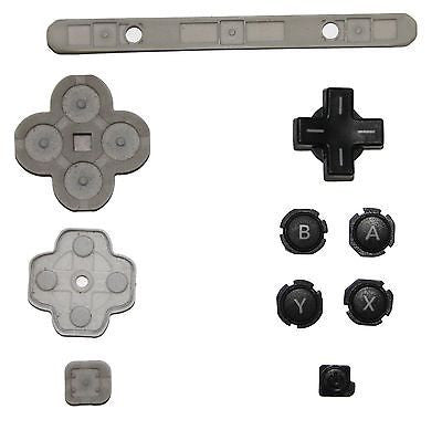 Original Official Authentic Nintendo 3DS XL Part Black Button Set & Rubber Pad - Popular for Sale
 - 1