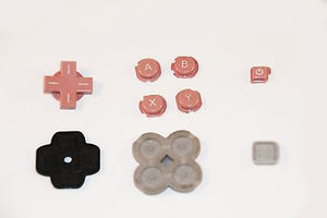 Original Official Authentic Nintendo 3DS Part Pink Button Set & Rubber Pad - Popular for Sale
