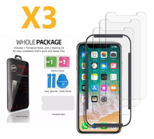 Load image into Gallery viewer, iPhone X 4K HD Tempered Glass Screen Protector with cleaning pad (3 Pack)
