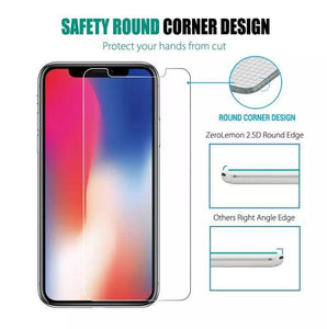 iPhone X 4K HD Tempered Glass Screen Protector with cleaning pad (3 Pack)