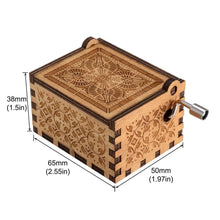 Load image into Gallery viewer, Music Box Hand Crank Musical Box Carved Wooden The Theme Song of Game of Thrones
