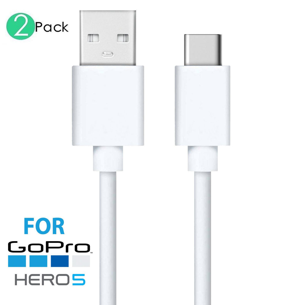 USB for GoPro Hero 5 Session 3 FT Type C USB Sync Charge Cable Cord - White