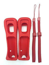 Load image into Gallery viewer, 2X OEM NINTENDO WII REMOTE CONTROLLER RED SILICONE SKIN COVER WITH WRIST STRAP
