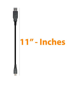 4X  USB Power Cable Designed for Fire TV Stick Alexa Eco, short USB for TV Black