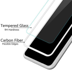 Useful iPhone X 3D Full Cover Slim Soft Edge Carbon Fiber Tempered Glass Film