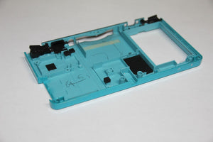 NINTENDO 3DS turquoise BOTTOM HOUSING SHELL PART, Motherboard Battery Holder