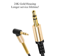 Load image into Gallery viewer, 2X 3.5mm Male to M Aux Cable Cord L-Shaped Right Angle Car Audio Headphone Jack
